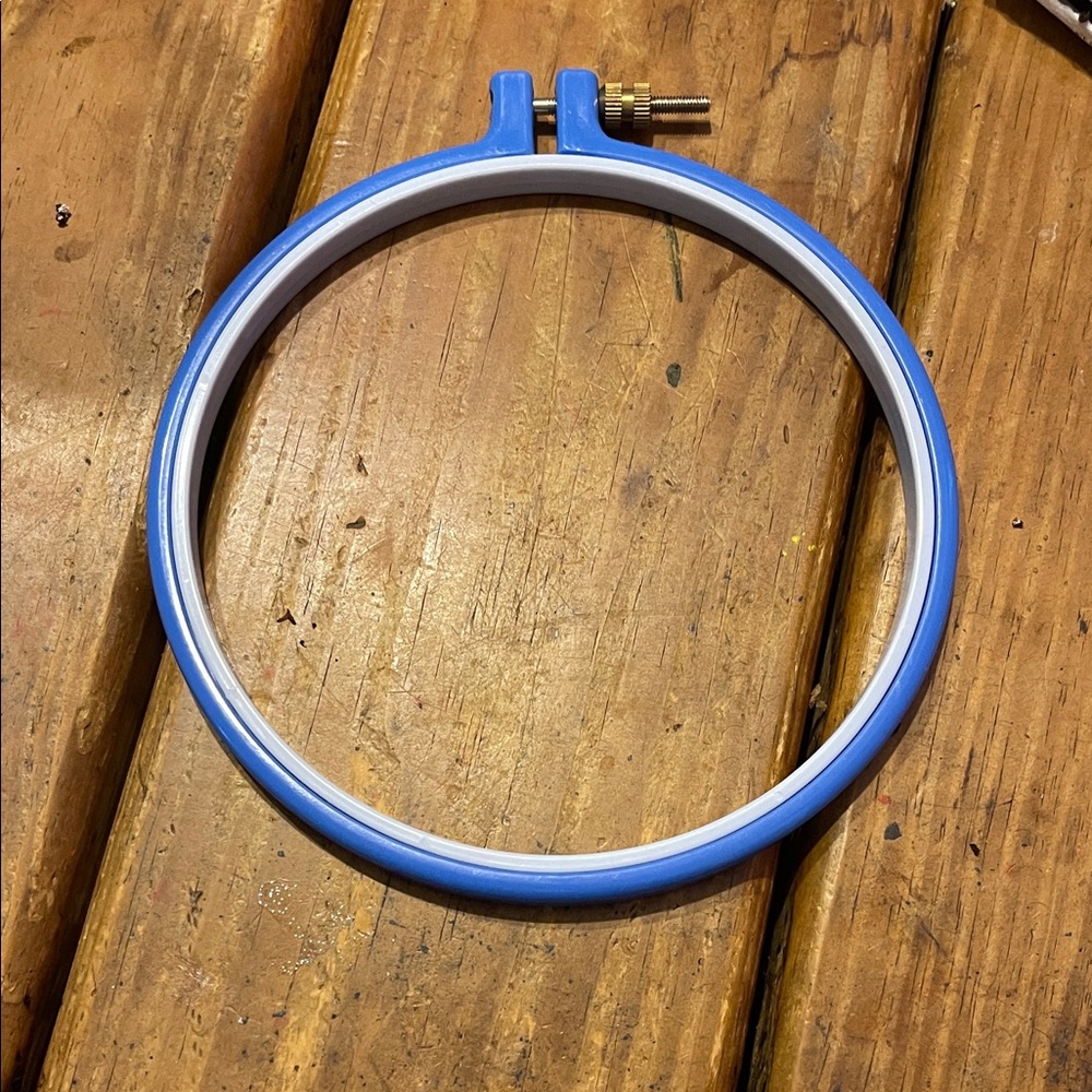 Blue Embroidery Hoop 5.5”? plastic 2 pieces